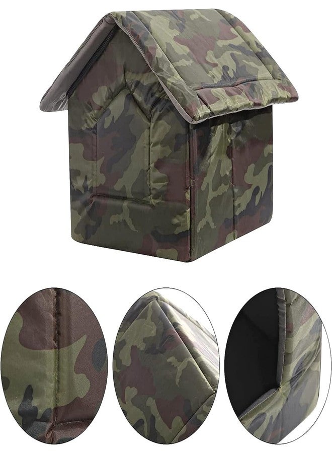 AMICA Army Disruptive Pattern Dog Tent Bed for Indoor Dog, Warm Waterproof Oxford Pet House for Outdoor (L) 23 * 21 * 21 inch - Image 3